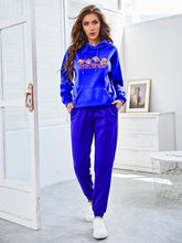 Blue Comfort Long Sleeve Women's Hoodie